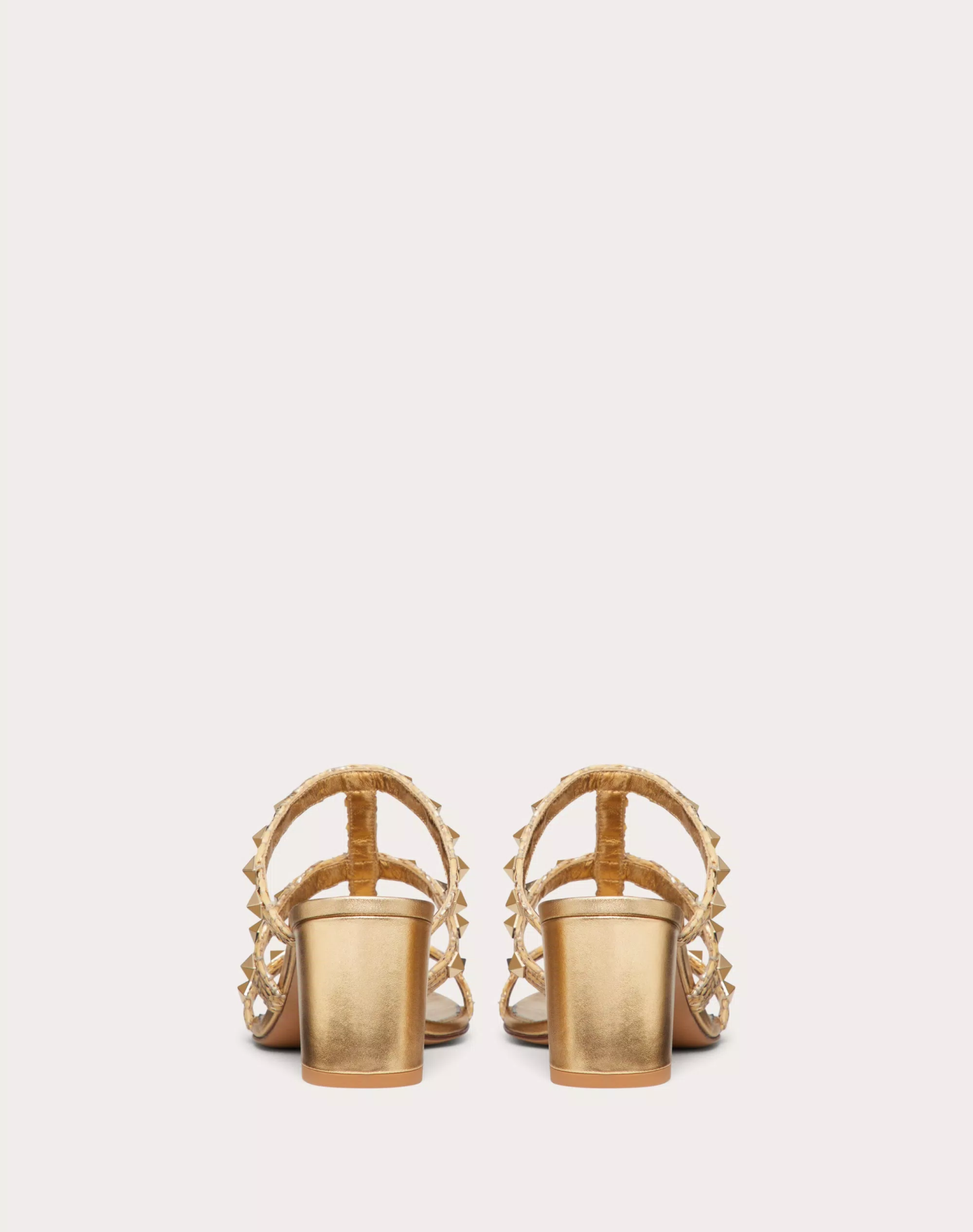 ROCKSTUD RAFFIA SLIDE SANDAL 60MM
